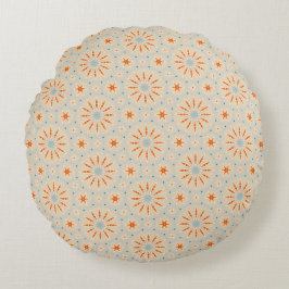 Fireworks-Inspired Mönster - Round Pillow Rund Kudde