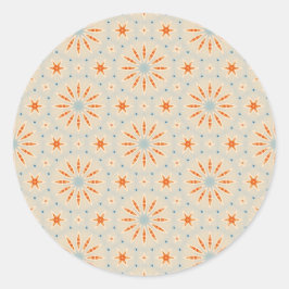 Fireworks-Inspired Mönster - Sticker Runt Klistermärke