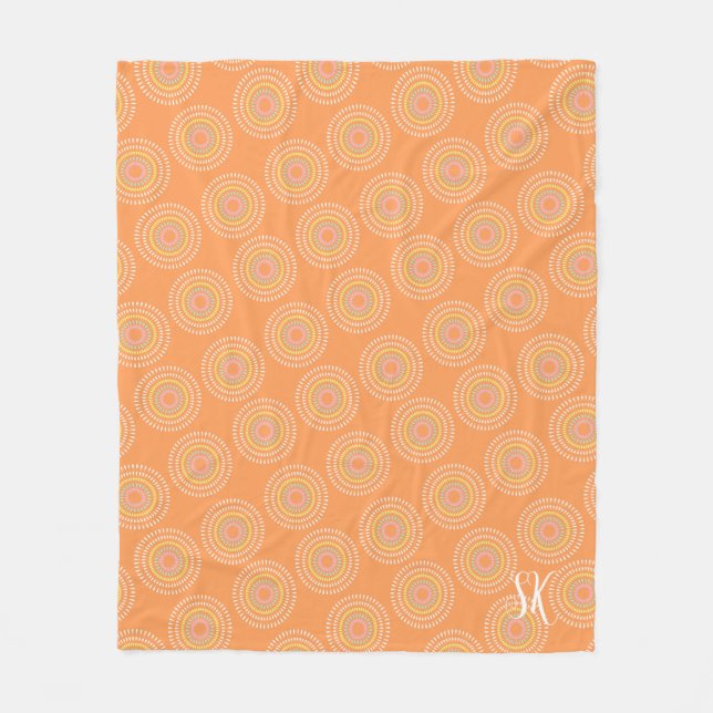 Fireworks Japansk Orange Fleecefilt (Framsidan)