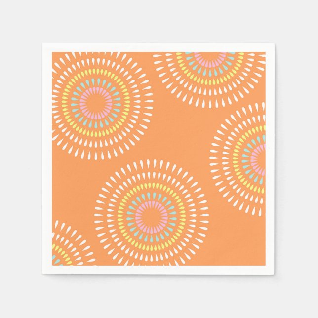 Fireworks Japansk Orange Pappersservett (Framsidan)