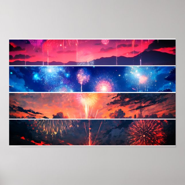 Fireworks Ligcape Photo Collage Poster (Framsidan)