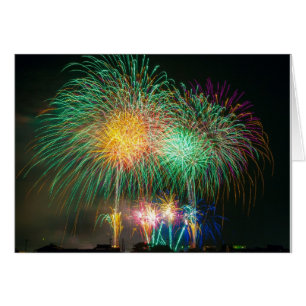 Fireworks Light Japan Festival Hälsningskort