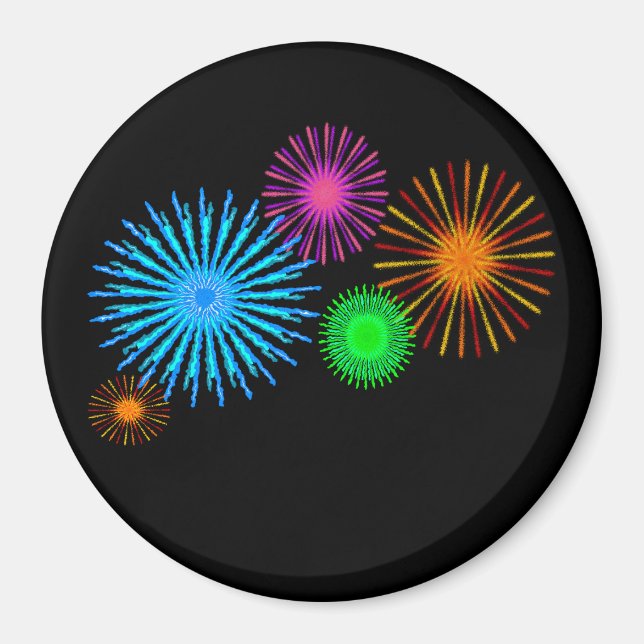 Fireworks Mönster Magnet (Framsidan)