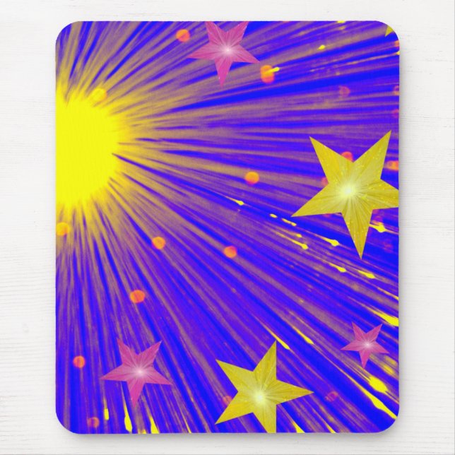 Fireworks mousepad porträtt musmatta (Framsidan)