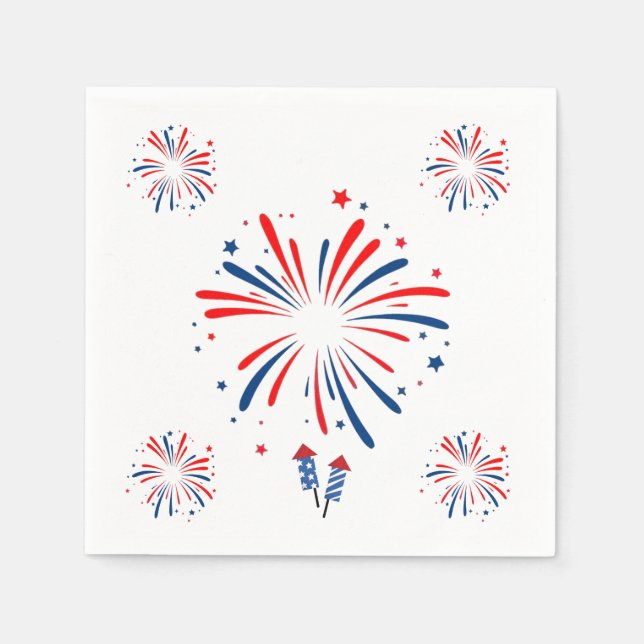 Fireworks Napkin Pappersservett (Framsidan)