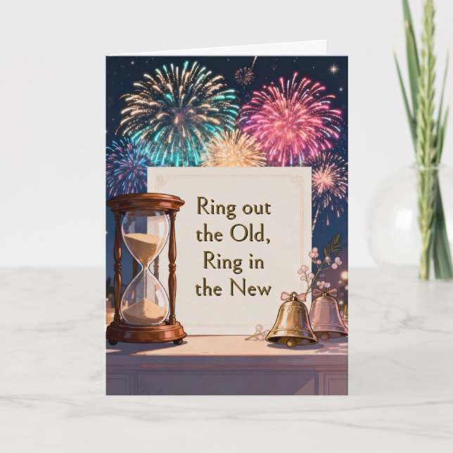 Fireworks New Year Holiday Kort (Framsida)