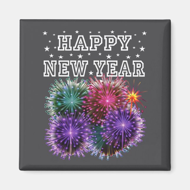 Fireworks New Year's Eve Party  Magnet (Framsidan)