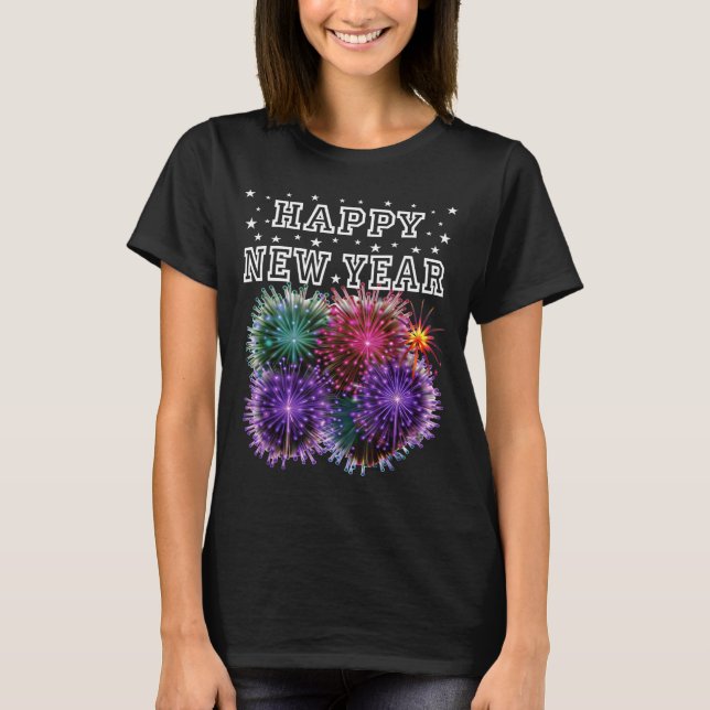 Fireworks New Year's Eve Party  T Shirt (Framsida)