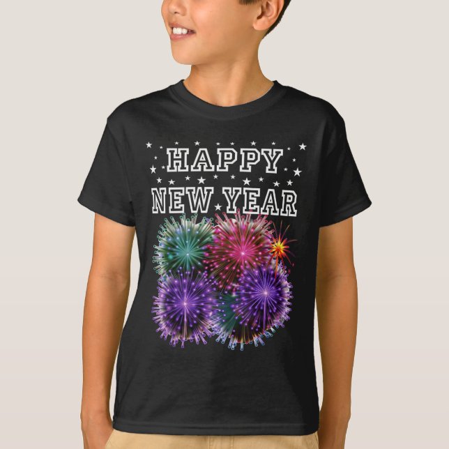 Fireworks New Year's Eve Party  T Shirt (Framsida)