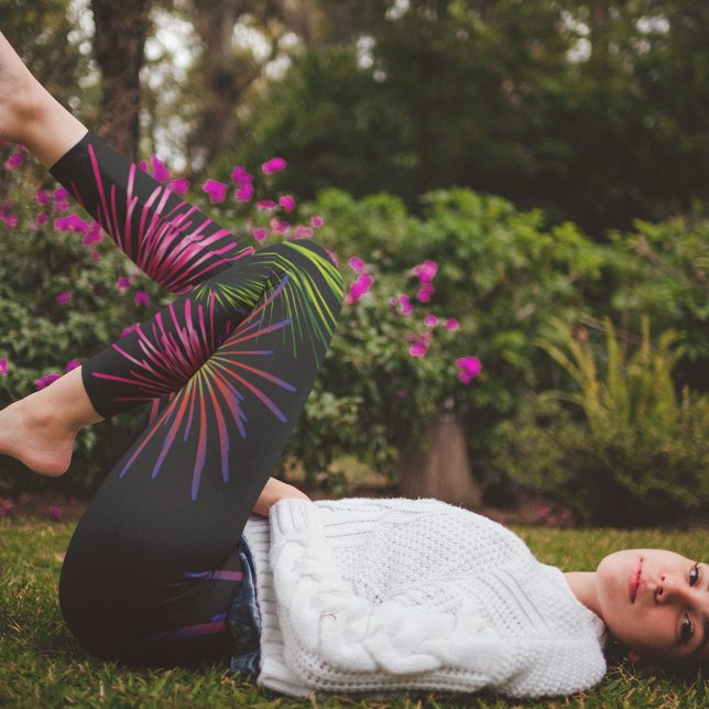 Fireworks nyår Kväll färglöst Firande Leggings (Skapare uppladdad)