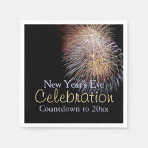 Fireworks Nyårsafton Firande Napkins
