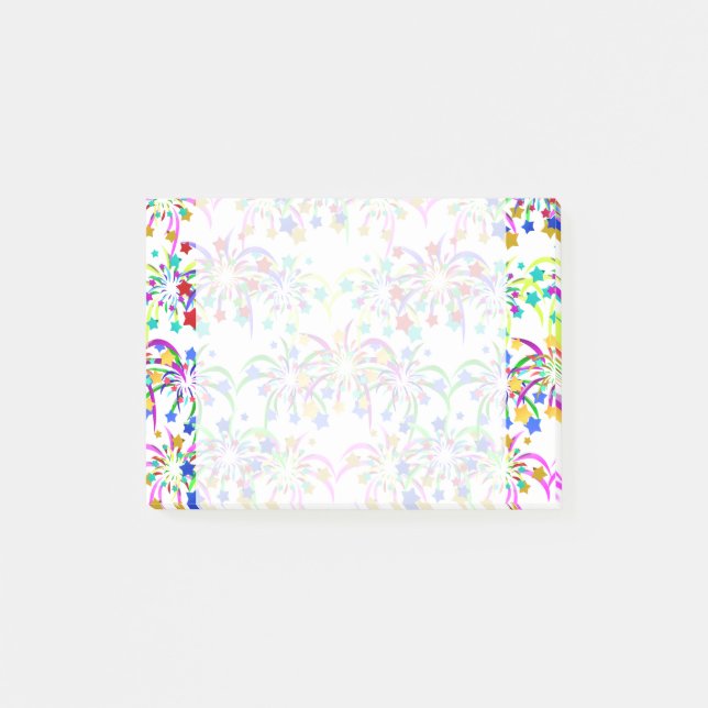 Fireworks och Stars Post-it Block (Framsida)