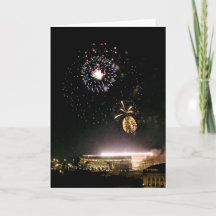Fireworks över Cleveland Stadium - kort