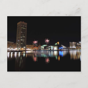 Fireworks over Downtown Baltimore Vykort