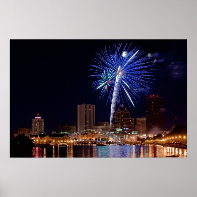 Fireworks Over Rochester Poster (Framsidan)