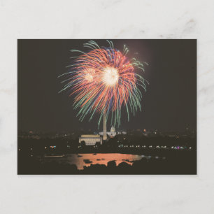 Fireworks över Washington DC Vykort