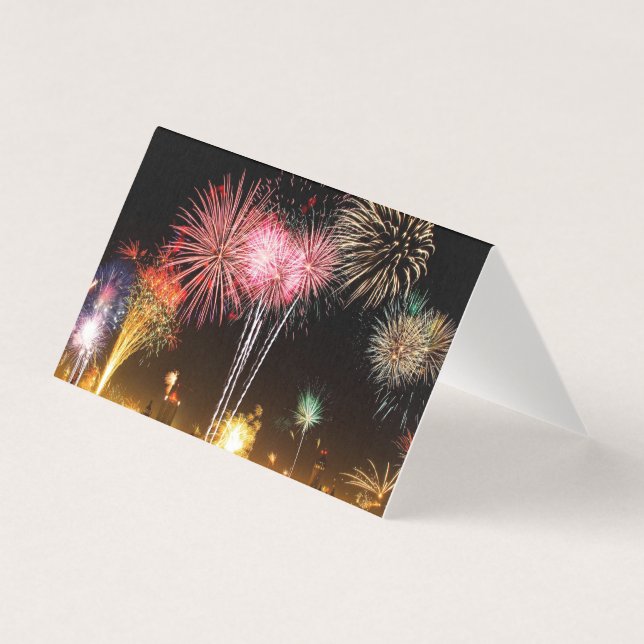 Fireworks på Nyårsafton Cards Kort (Framsida)