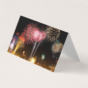 Fireworks på Nyårsafton Cards Kort