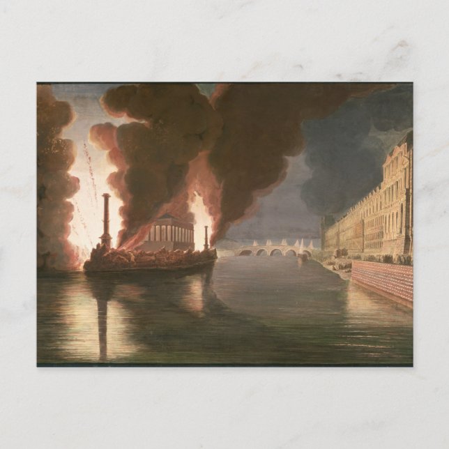 Fireworks på Seine Vykort (Framsida)