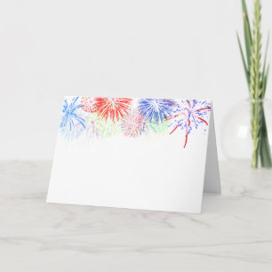 Fireworks på tomt (lägg till bakgrund färg) kort