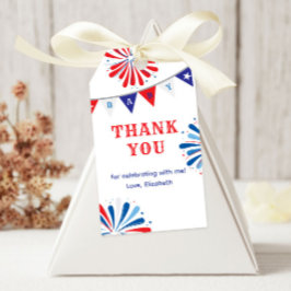 Fireworks Patriotic Baby Shower Presentetikett