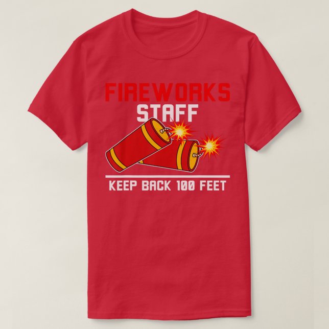 Fireworks Personals Behålla tillbaka 100 Feet Pyro T Shirt (Design framsida)