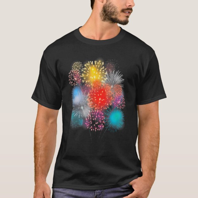 Fireworks Pyro Fireworks Explosion Pyrotechnician T Shirt (Framsida)