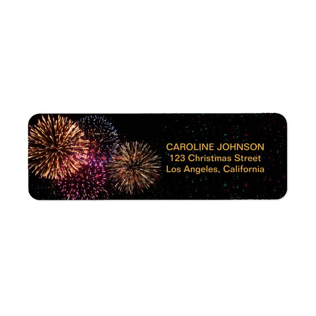 Fireworks-Returetiketter Returadress Etikett (Framsidan)