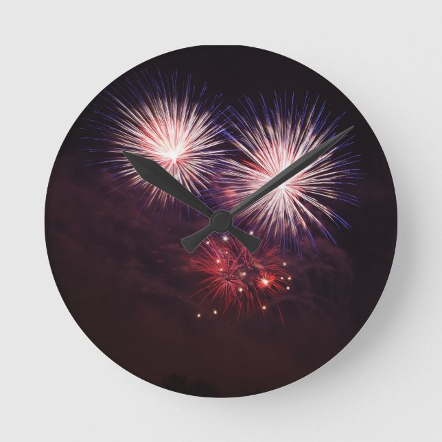 Fireworks Rund Klocka (Framsida)
