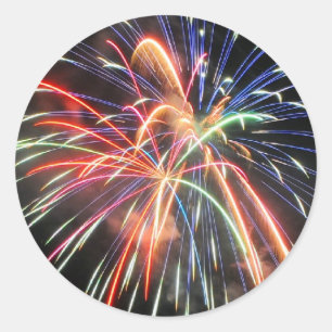 Fireworks Runt Klistermärke