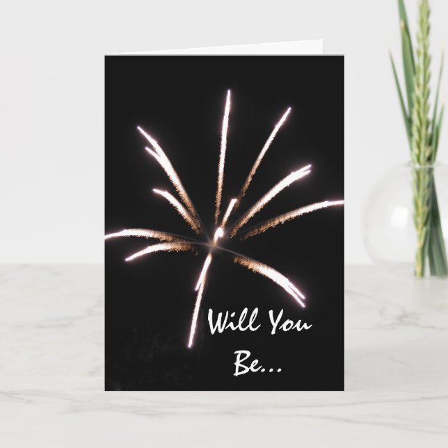 Fireworks ska vara mitt Groomsman-inbjudningskort Inbjudan (Framsida)