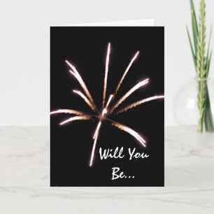 Fireworks ska vara mitt Groomsman-inbjudningskort Inbjudan