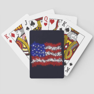 Fireworks Stars och stripes American Flagga Spel Kort