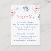 Fireworks Stars och stripes Bokar for Baby Shower