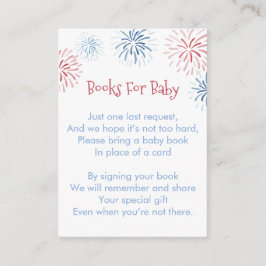 Fireworks Stars och stripes Bokar for Baby Shower Tilläggskort
