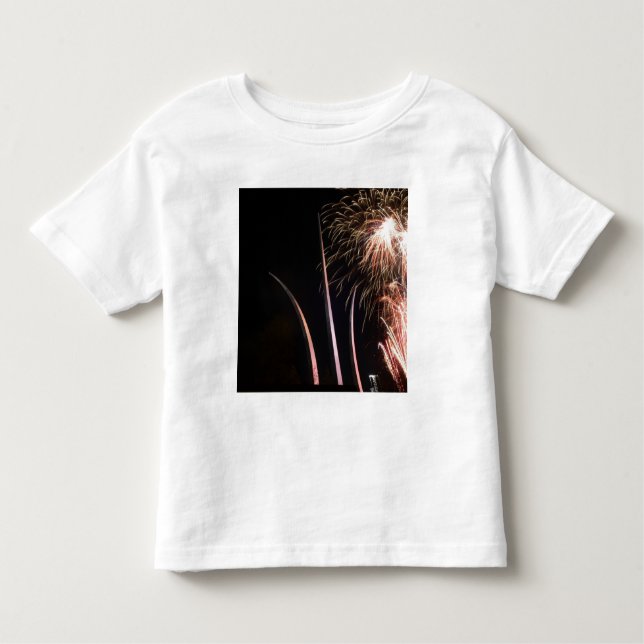 Fireworks tänder på Luft Force Memorial T-shirt (Framsida)