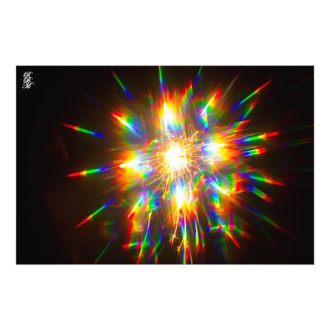 Fireworks through 3D Glass 1 Fototryck (Framsidan)