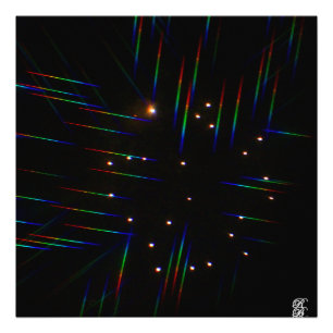 Fireworks through 3D Glass 4 Fototryck