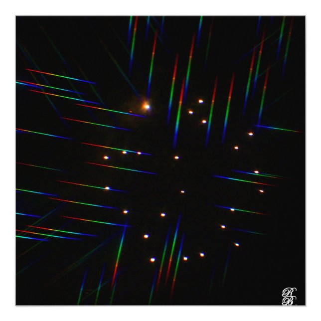 Fireworks through 3D Glass 4 Fototryck (Framsidan)