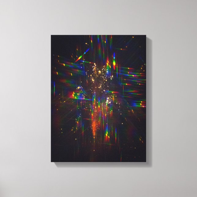 Fireworks through 3D Glasses 2 Canvastryck (Framsida)