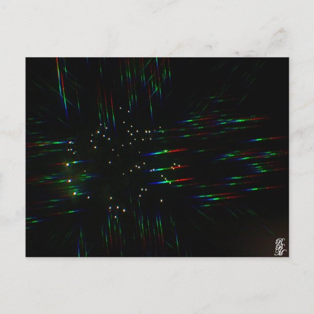 Fireworks Through 3D Glasses 3  Vykort (Framsida)