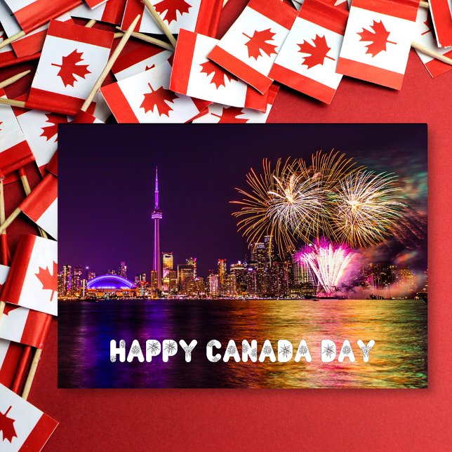 Fireworks Toronto CN Torn Lycklig Kanada Day Kort (Skapare uppladdad)