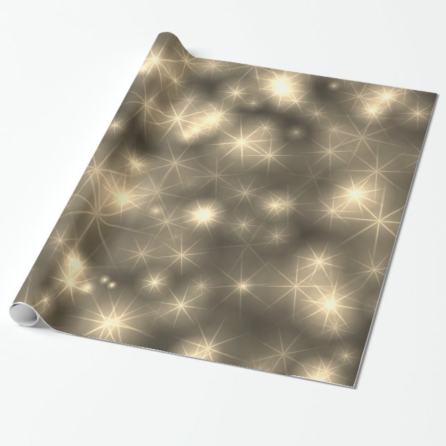 Fireworks Universe Starry Night Stars Presentpapper (Utrullad)