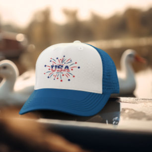 Fireworks USA Patriotic Rött vitt blått Keps