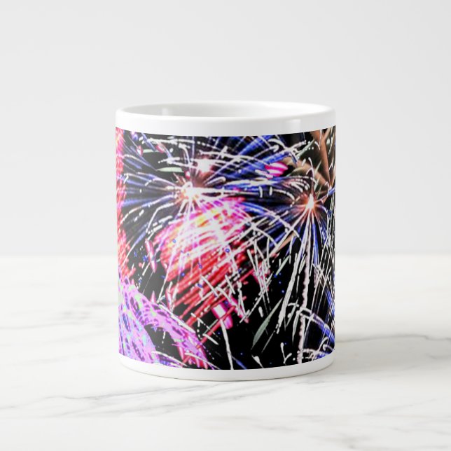 Fireworks-Visning Jumbo Mugg (Framsidan)