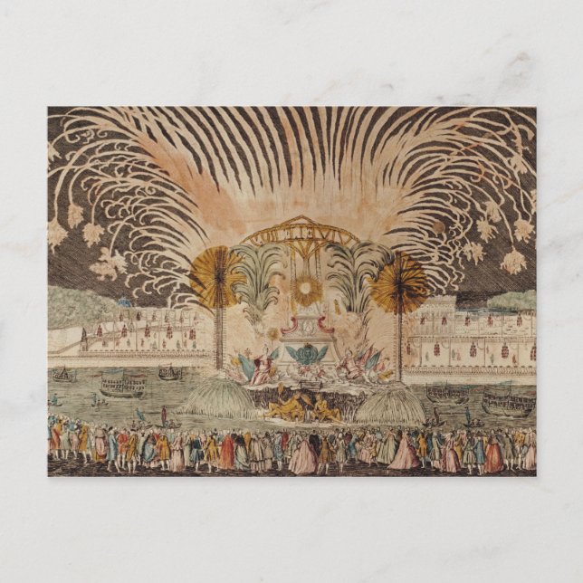 Fireworks-Visningen i Ställe Louis XV Vykort (Framsida)