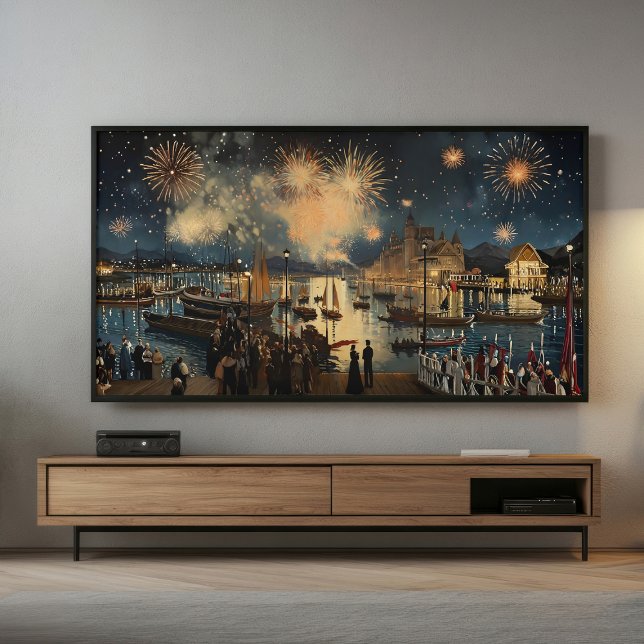 Fireworks Waterfront Print | Samsung Frame TV Art Poster (Skapare uppladdad)