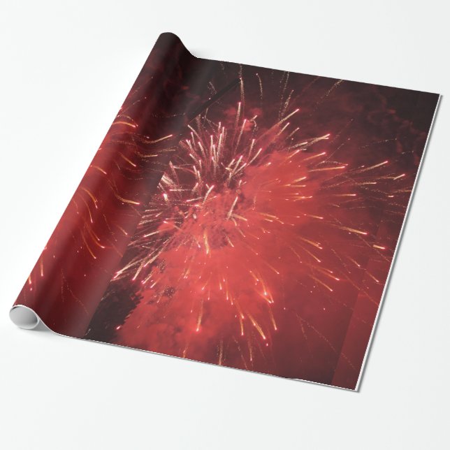 Fireworks Wrapping Papper Presentpapper (Utrullad)