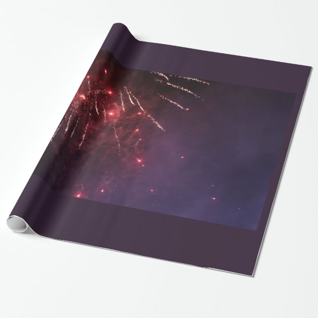 Fireworks Wrapping Papper Presentpapper (Utrullad)