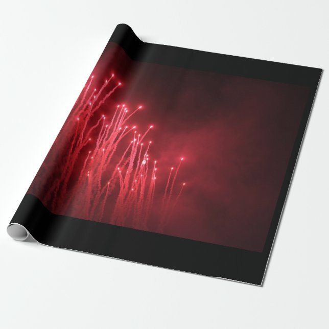 Fireworks Wrapping Papper Presentpapper (Utrullad)